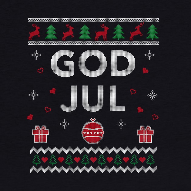 Merry Christmas Swedish Ugly Christmas Gift God Jul Design by Dr_Squirrel